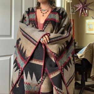 Vintage Southwestern Soft Wool Wrap